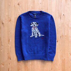 Polo Ralph Lauren Dalmatian Intarsia-Knit Sweater Boy's Medium